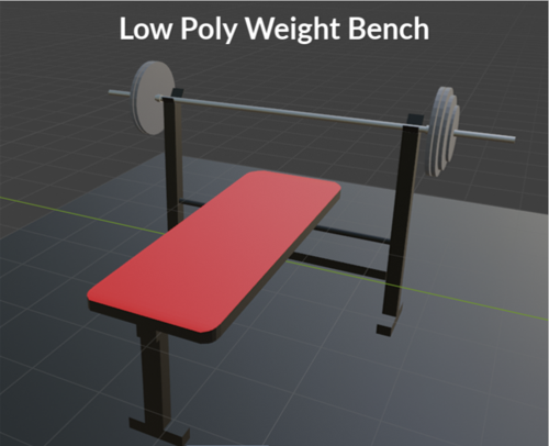 Low Poly Weight Bench preview image
